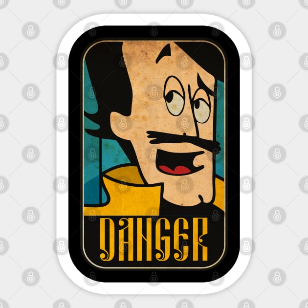 Vintage Danger Cartoon Vintage Cartoons Sticker TeePublic